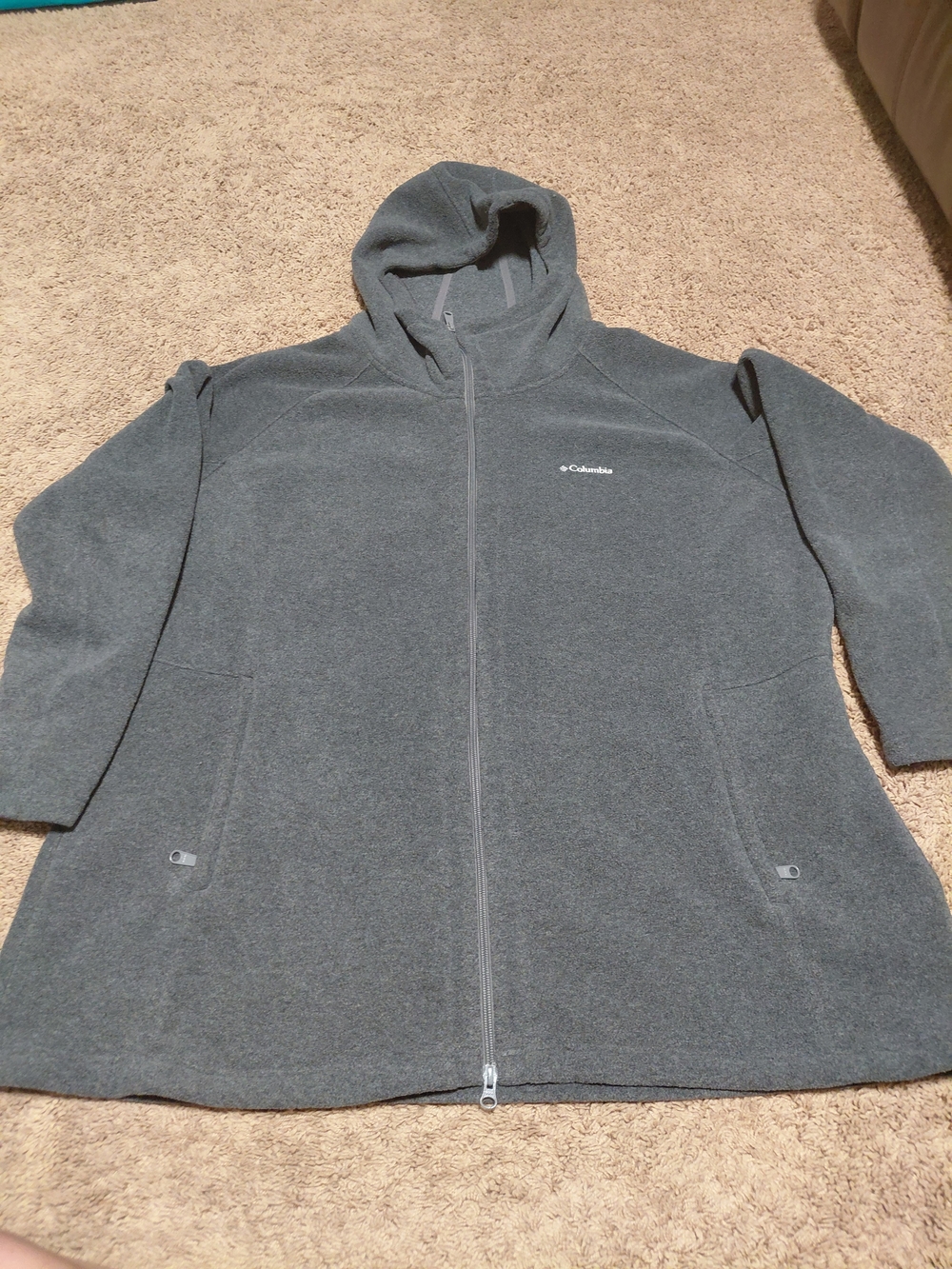 Columbia Women's Full-Zip Hooded Fleece Long Jacket - Gray